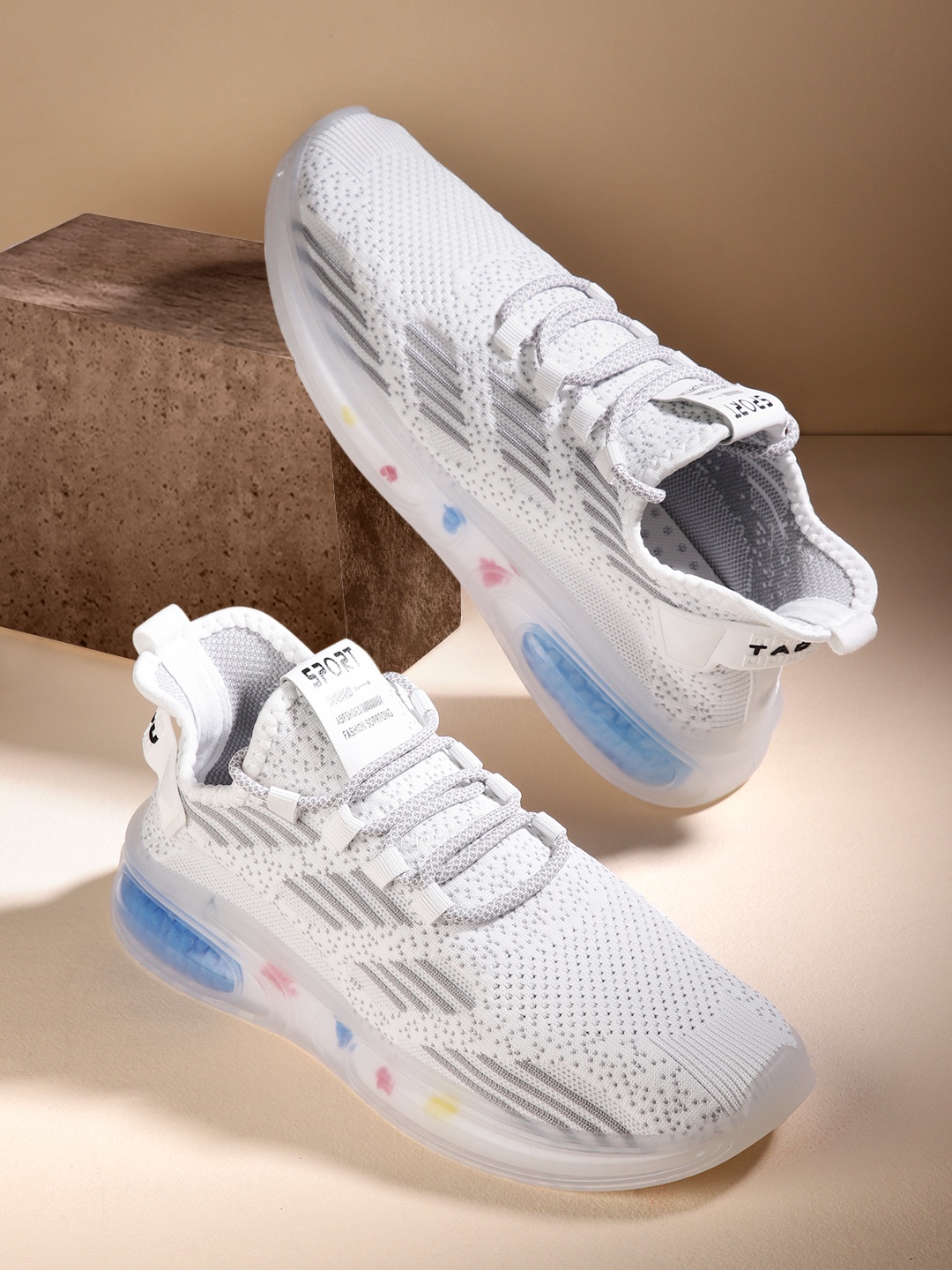 

The Roadster Lifestyle Co. Men Woven Design Sneakers, White
