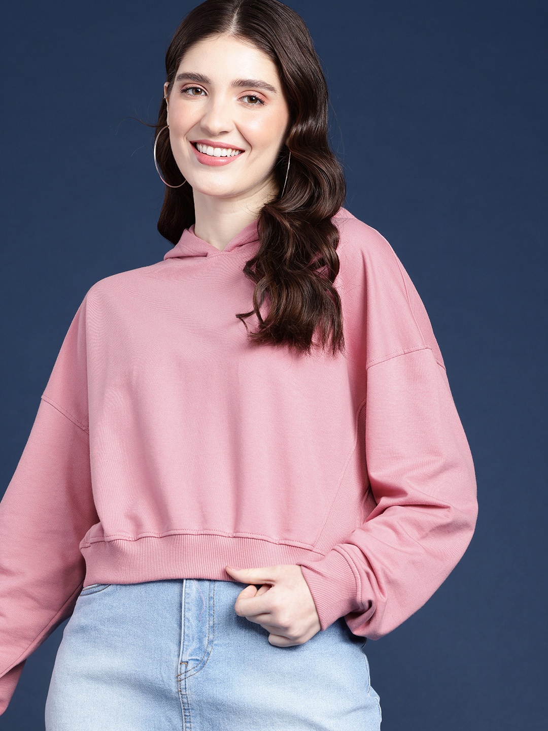 

Mast & Harbour Hooded Sweatshirt, Pink