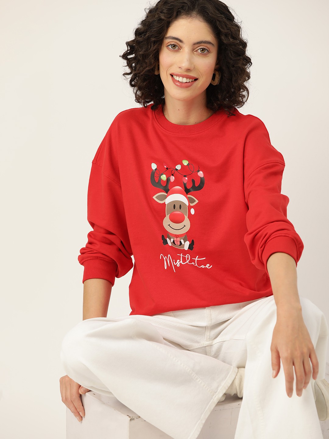 

Mast & Harbour Printed Pullover Sweatshirt, Red