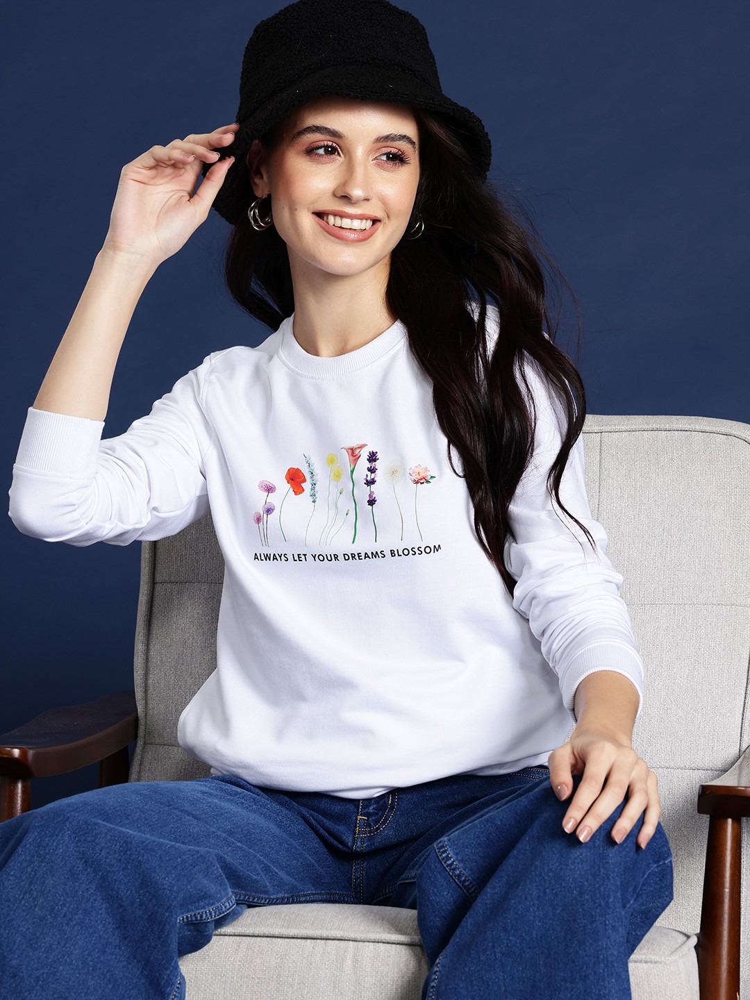 

Mast & Harbour Printed Sweatshirt, White