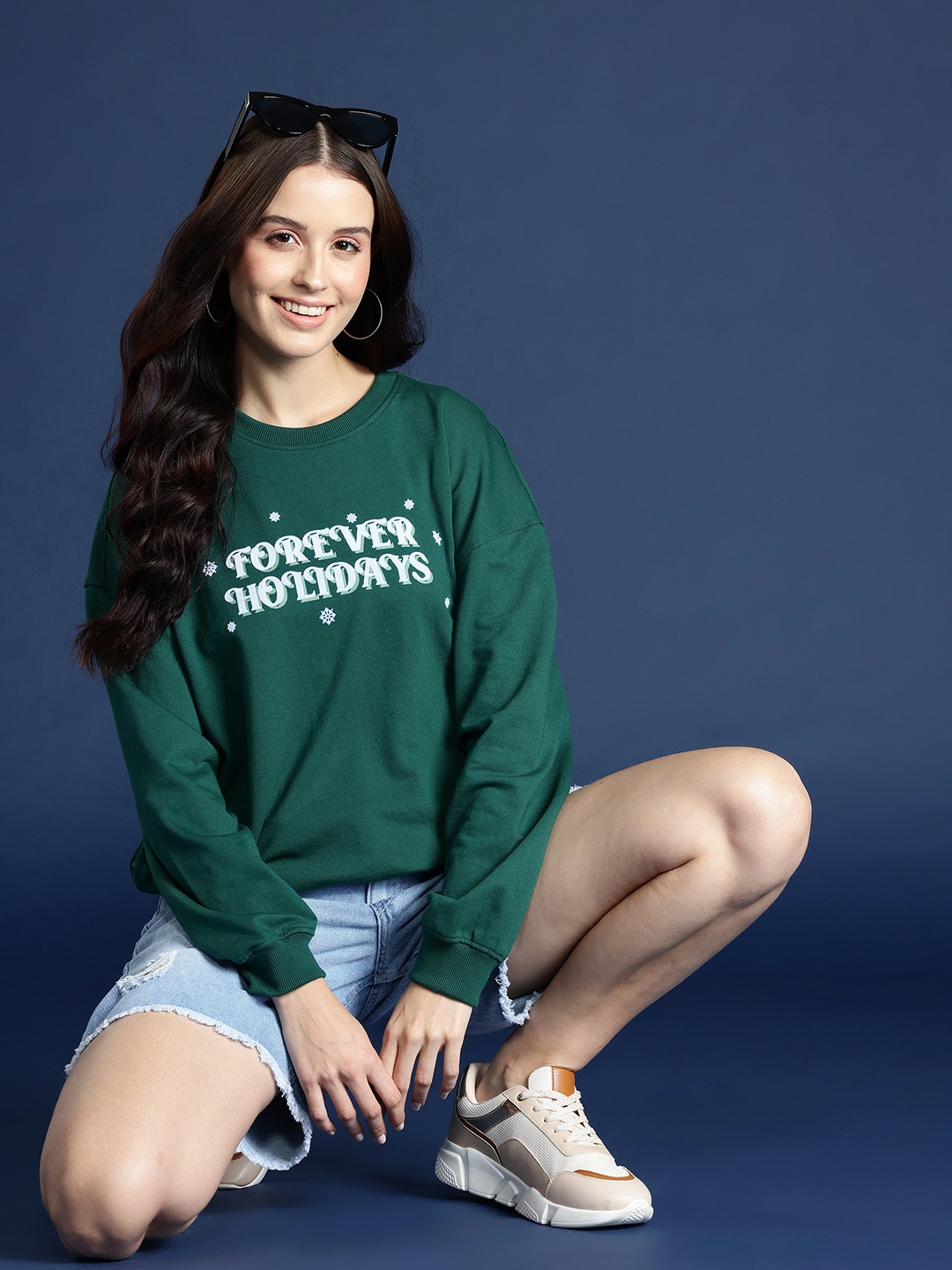 

Mast & Harbour Printed Regular Fit Sweatshirt, Green
