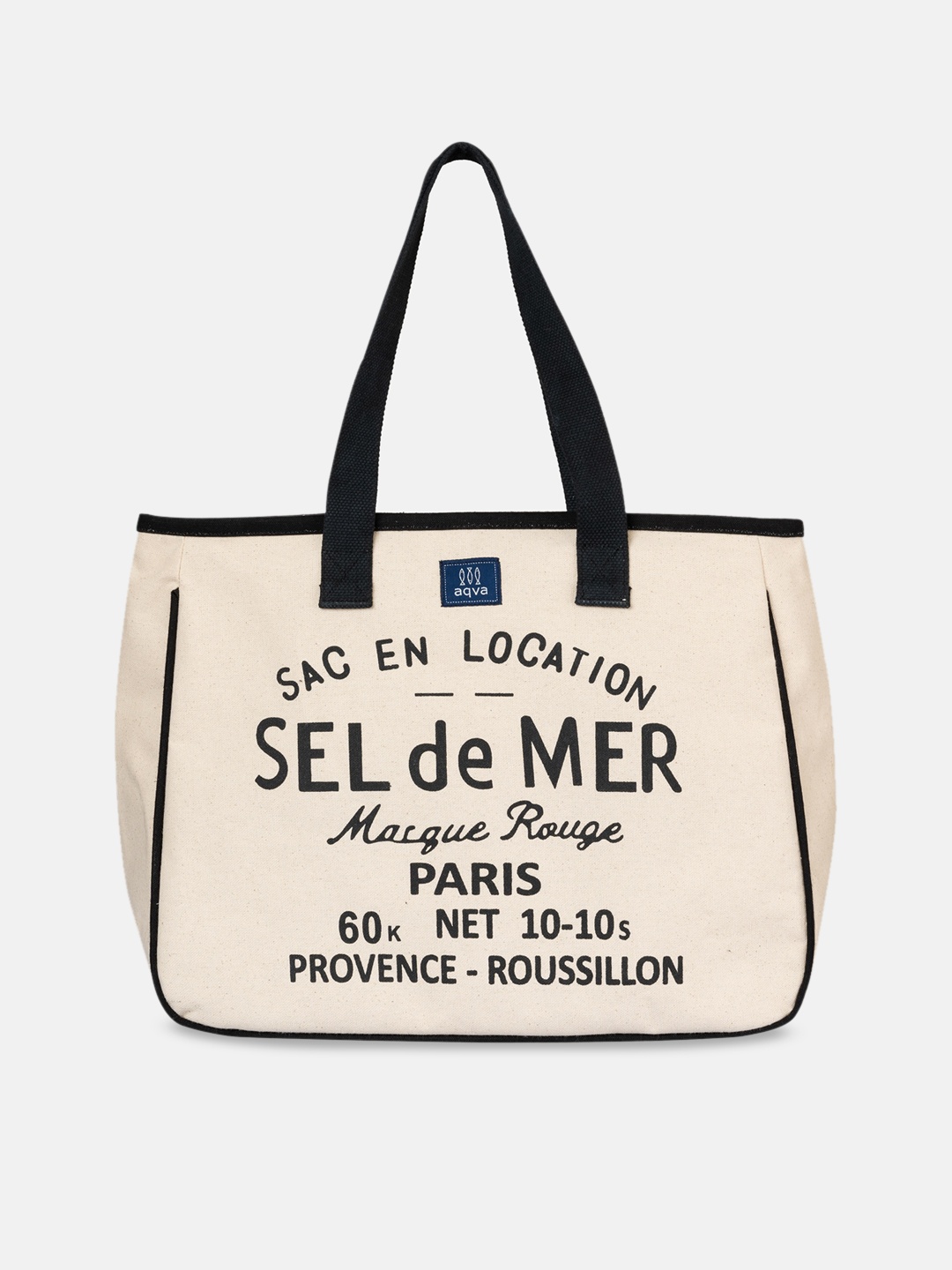 

AQVA Printed Shopper Tote Bag, White