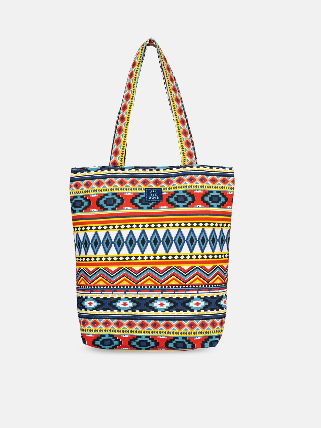 

AQVA Geometric Shopper Tote Bag, Orange