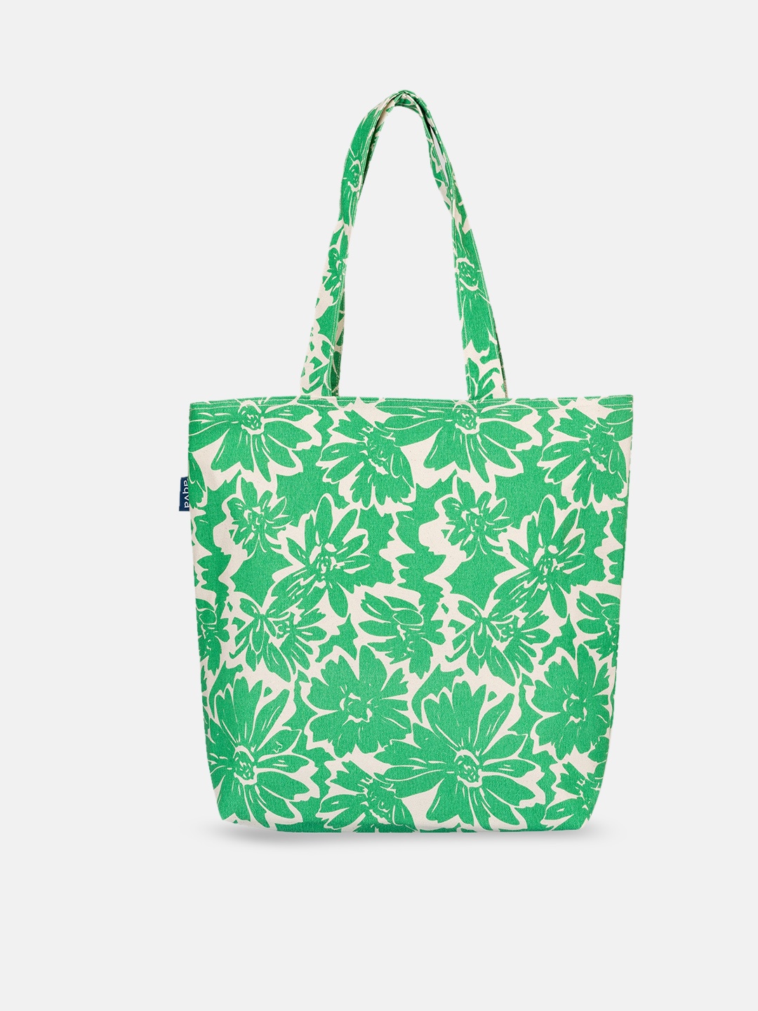 

AQVA Floral Printed Structured Tote Bag, Green
