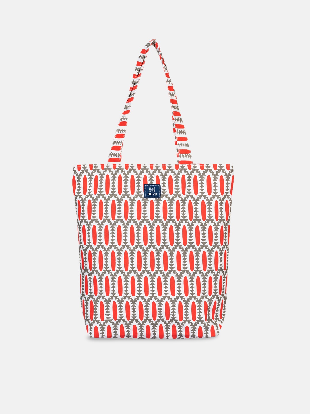 

AQVA Striped Oversized Shopper Tote Bag, Pink