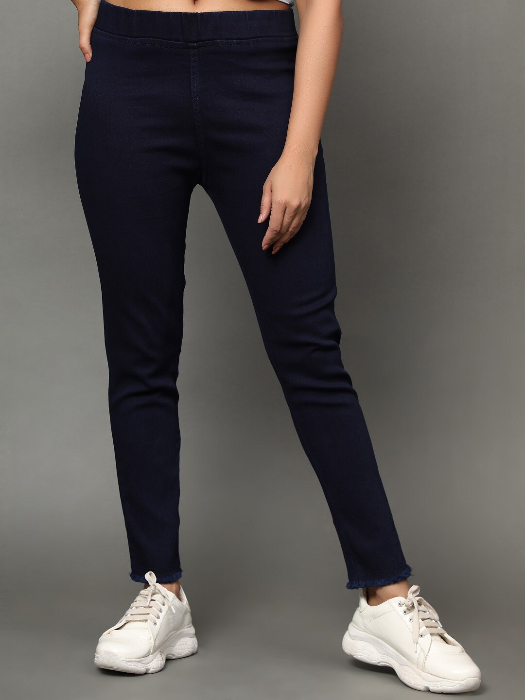 

BAESD Women Denim Jeggings, Navy blue