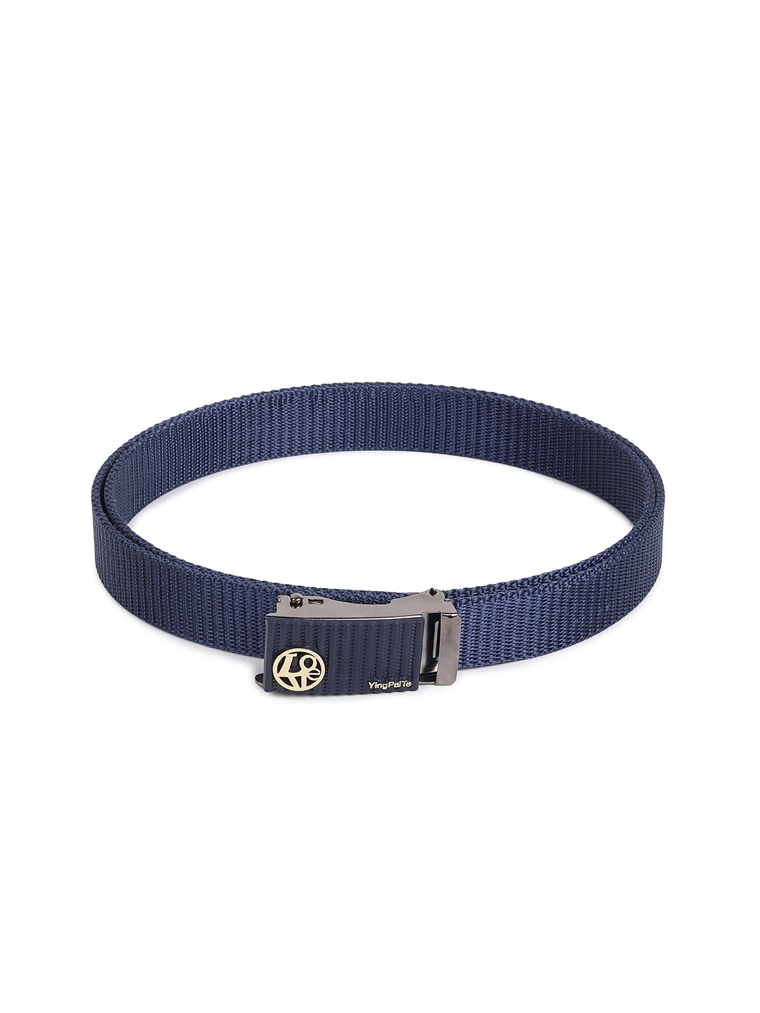 

HENEDA Women Textured Auto Lock Stylish Buckle Detail Belt, Navy blue