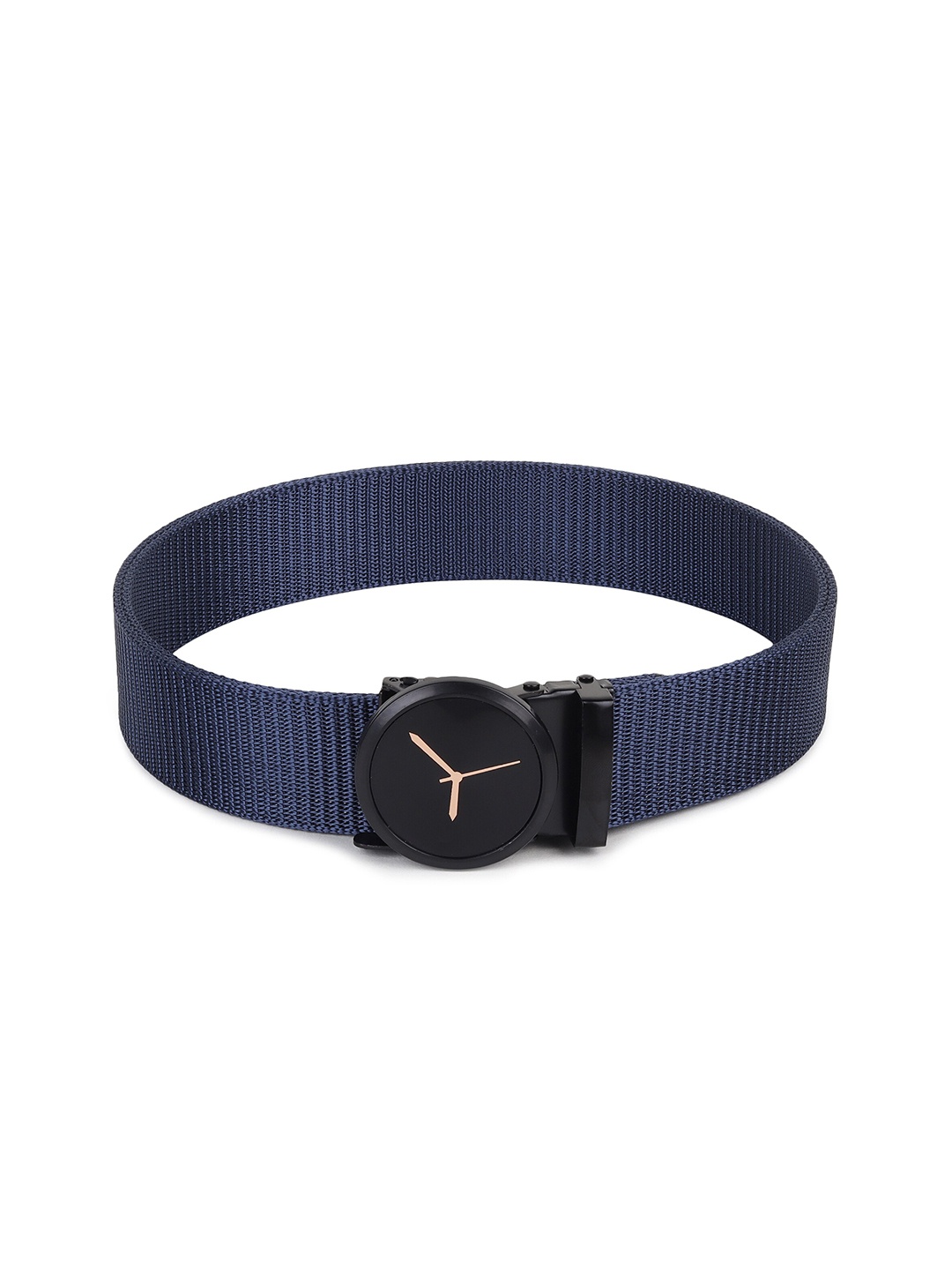 

HENEDA Men Wide Textured Auto Lock and Stylish Belt, Navy blue