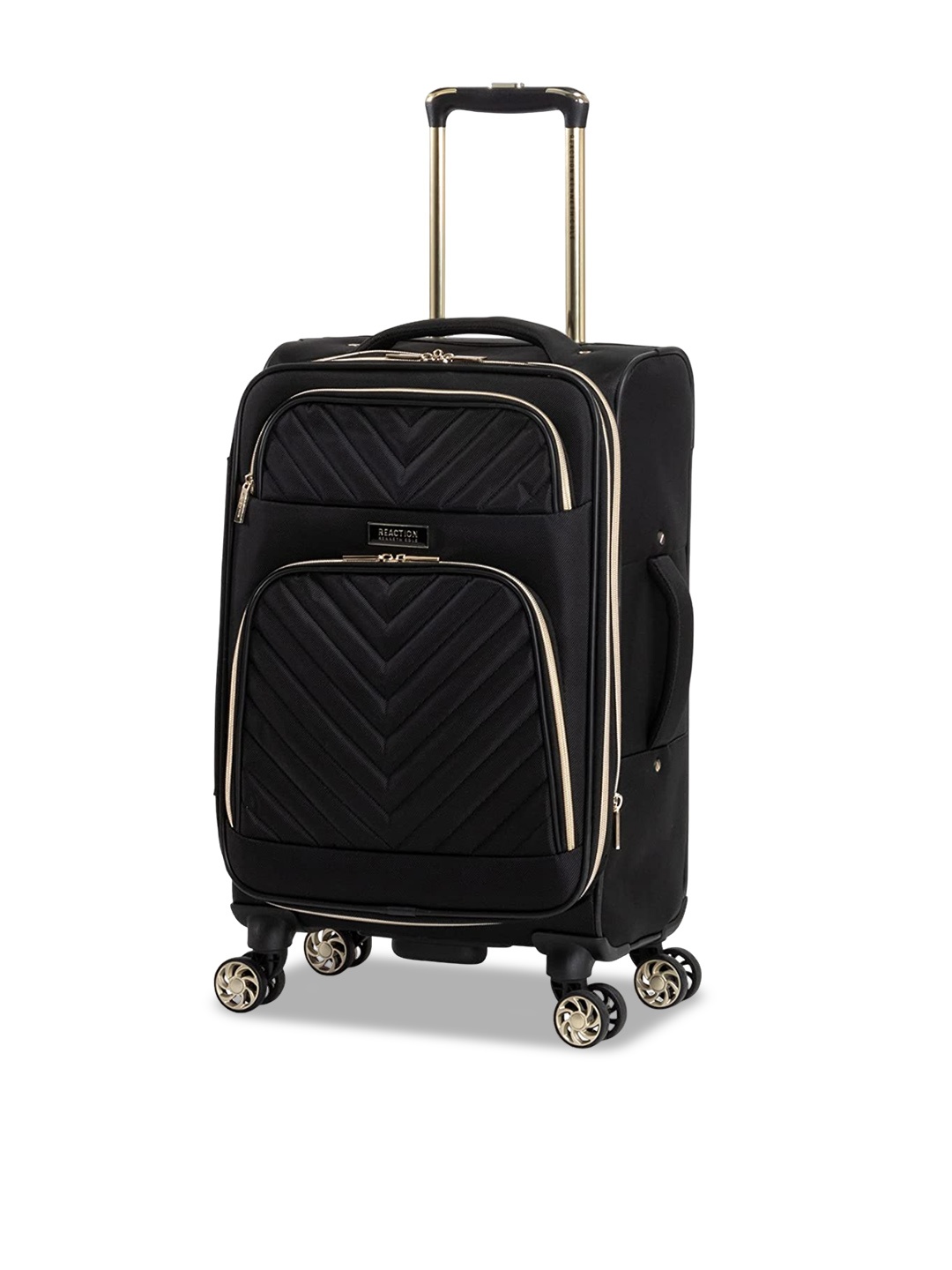 

Kenneth Cole Textured Soft-Sided Cabin Trolley Bag, Black