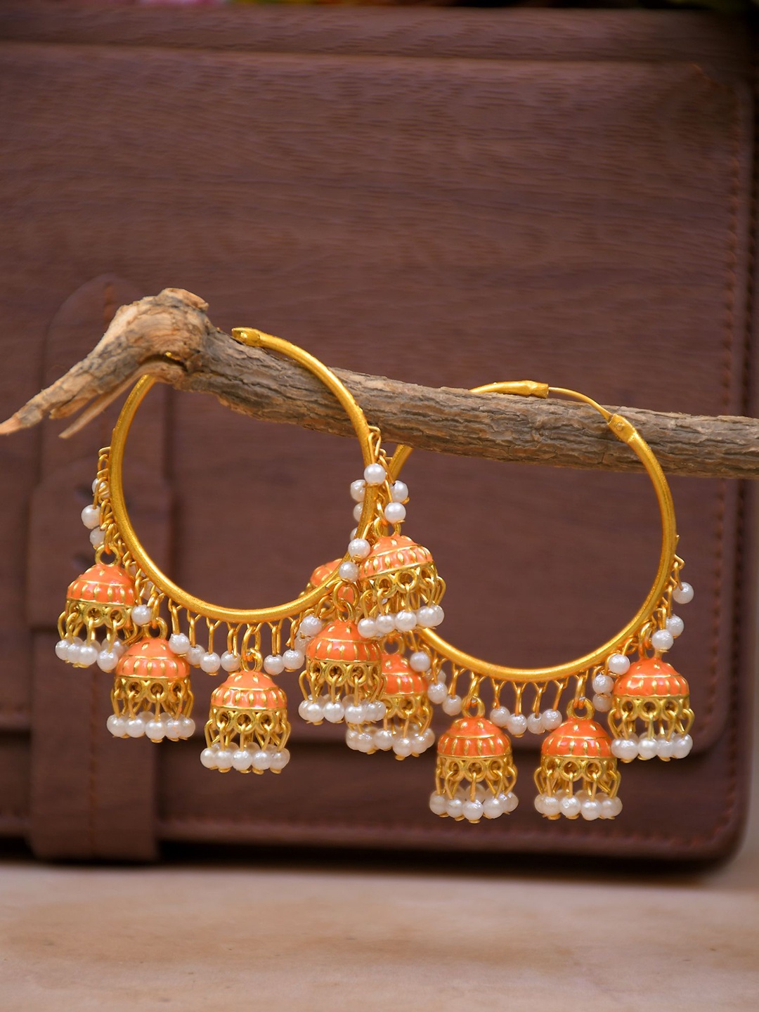 

Crunchy Fashion Circular Hoop Earrings, Gold