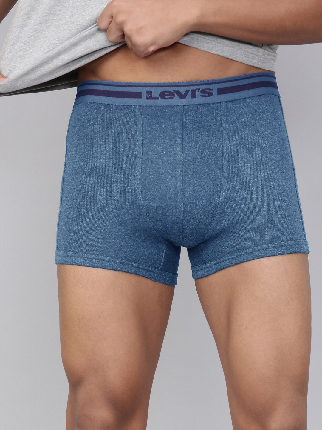 

Levis Men Solid Cotton Smartskin Technology with Comfort Ultrasoft Waistband Trunk-003, Navy blue