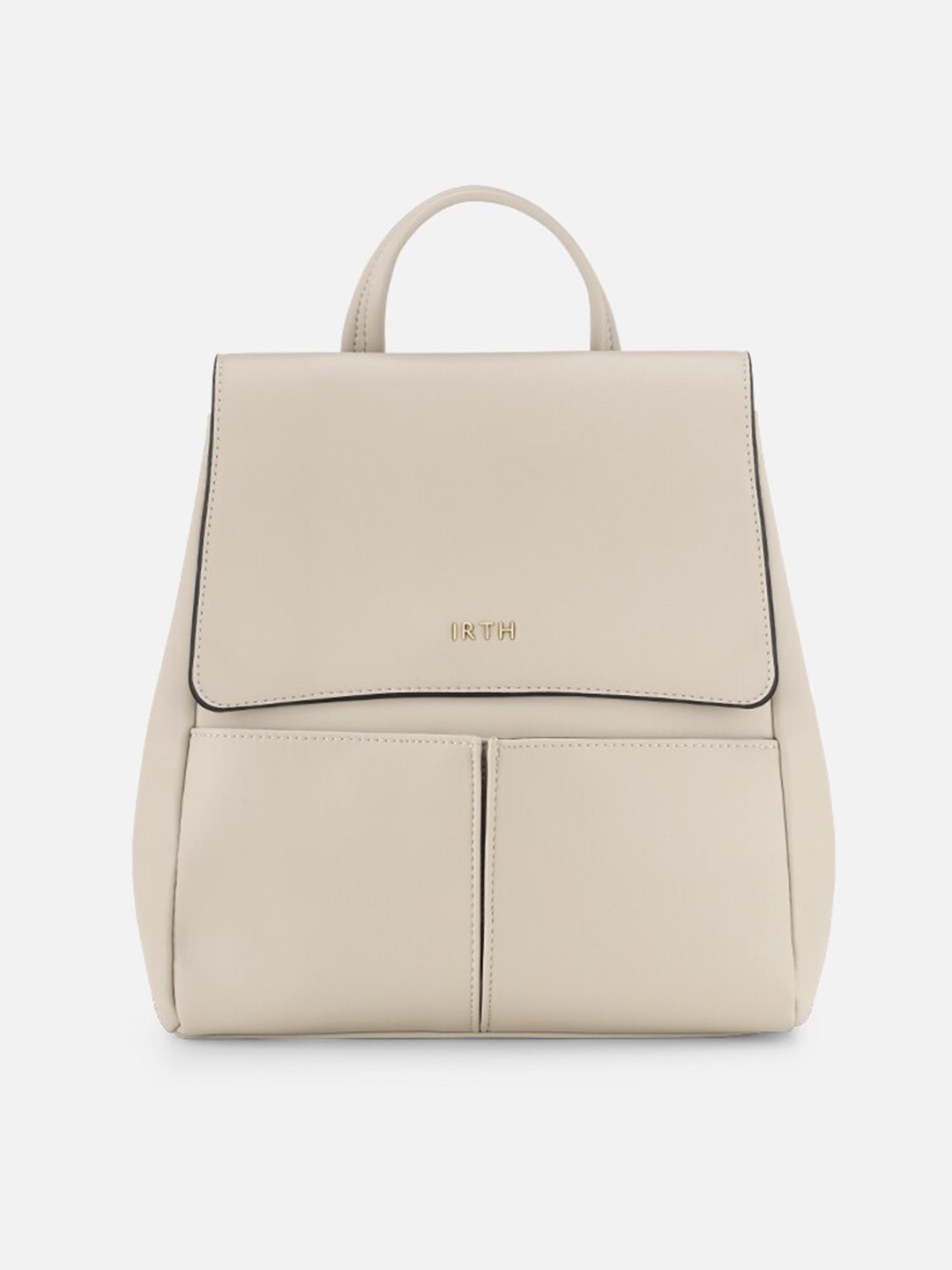 

IRTH Women Non Padded Backpack, Beige