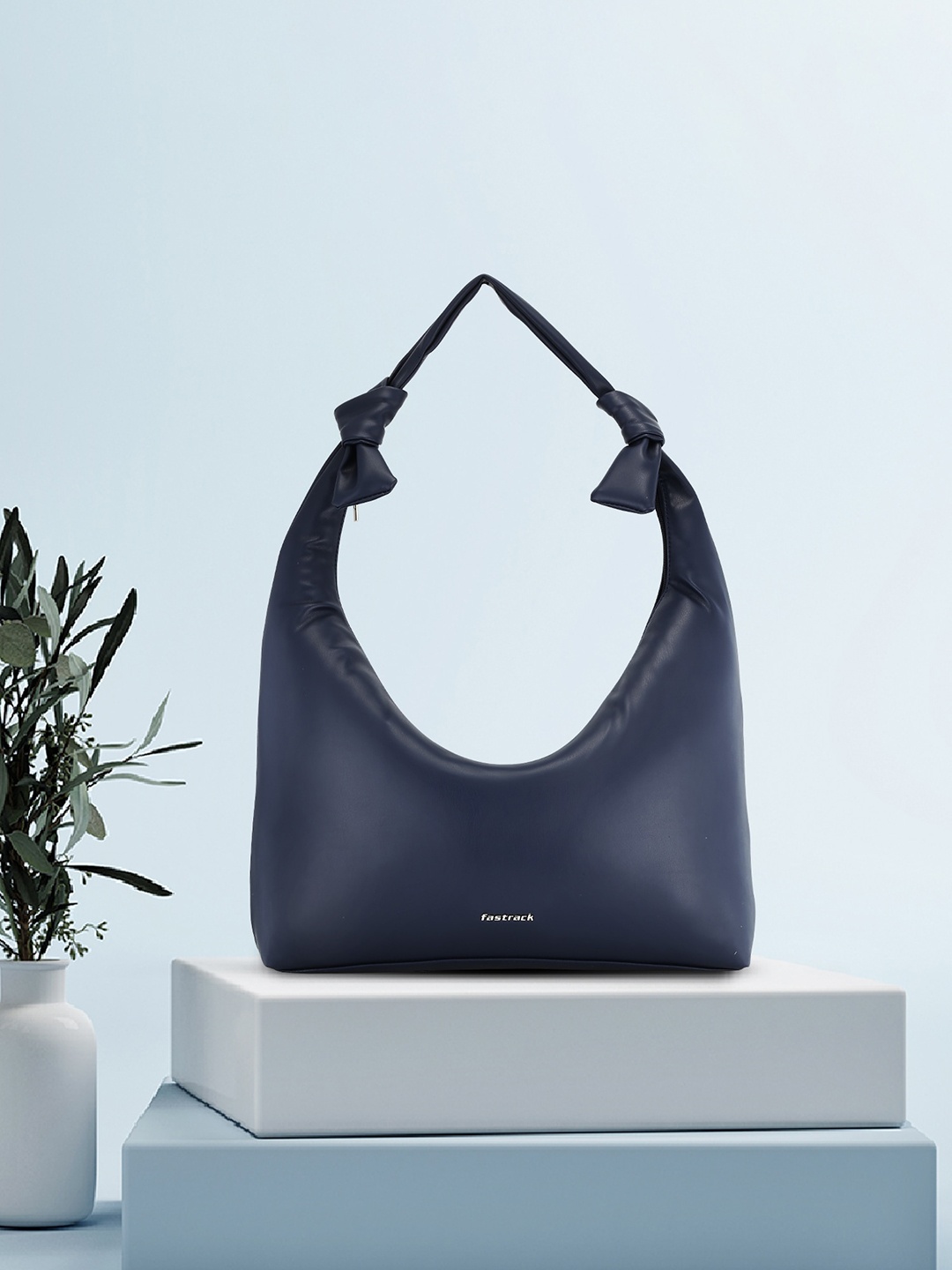

Fastrack PU Structured Hobo Bag, Blue