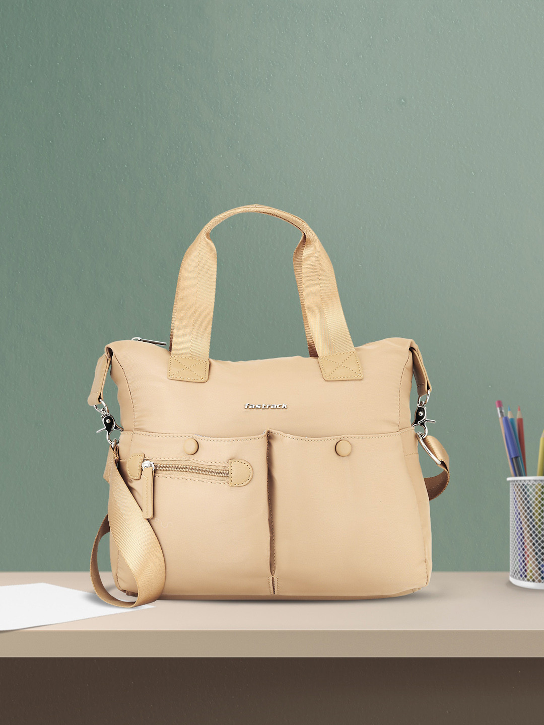 

Fastrack Structured Handheld Bag, Brown