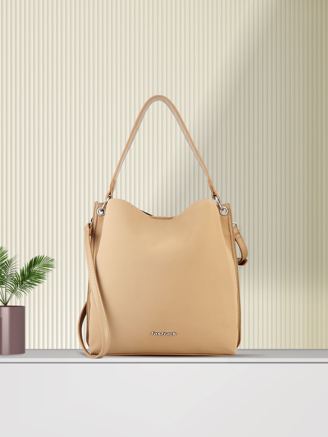 

Fastrack PU Structured Shoulder Bag, Cream