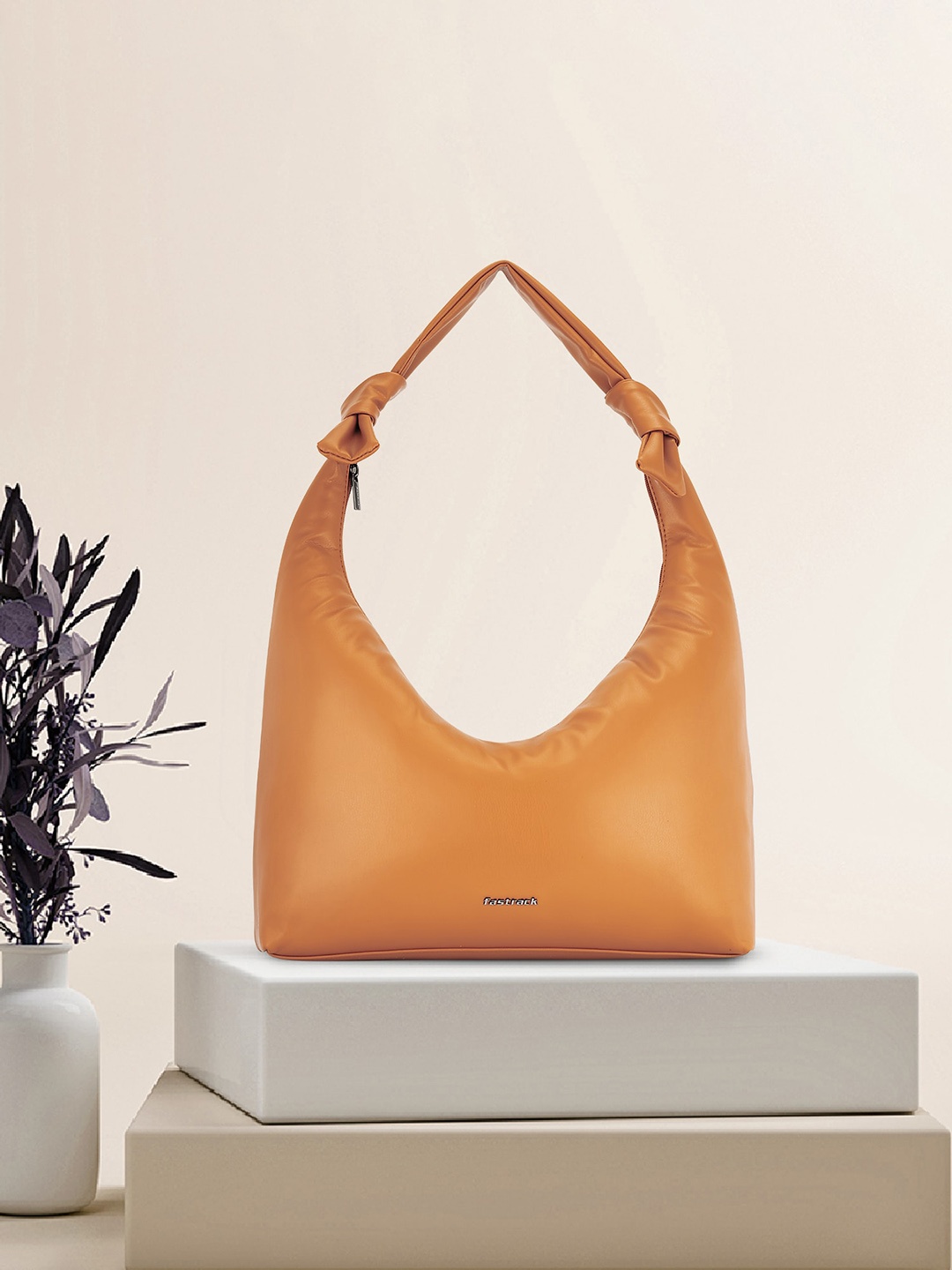 

Fastrack Tan PU Shopper Hobo Bag