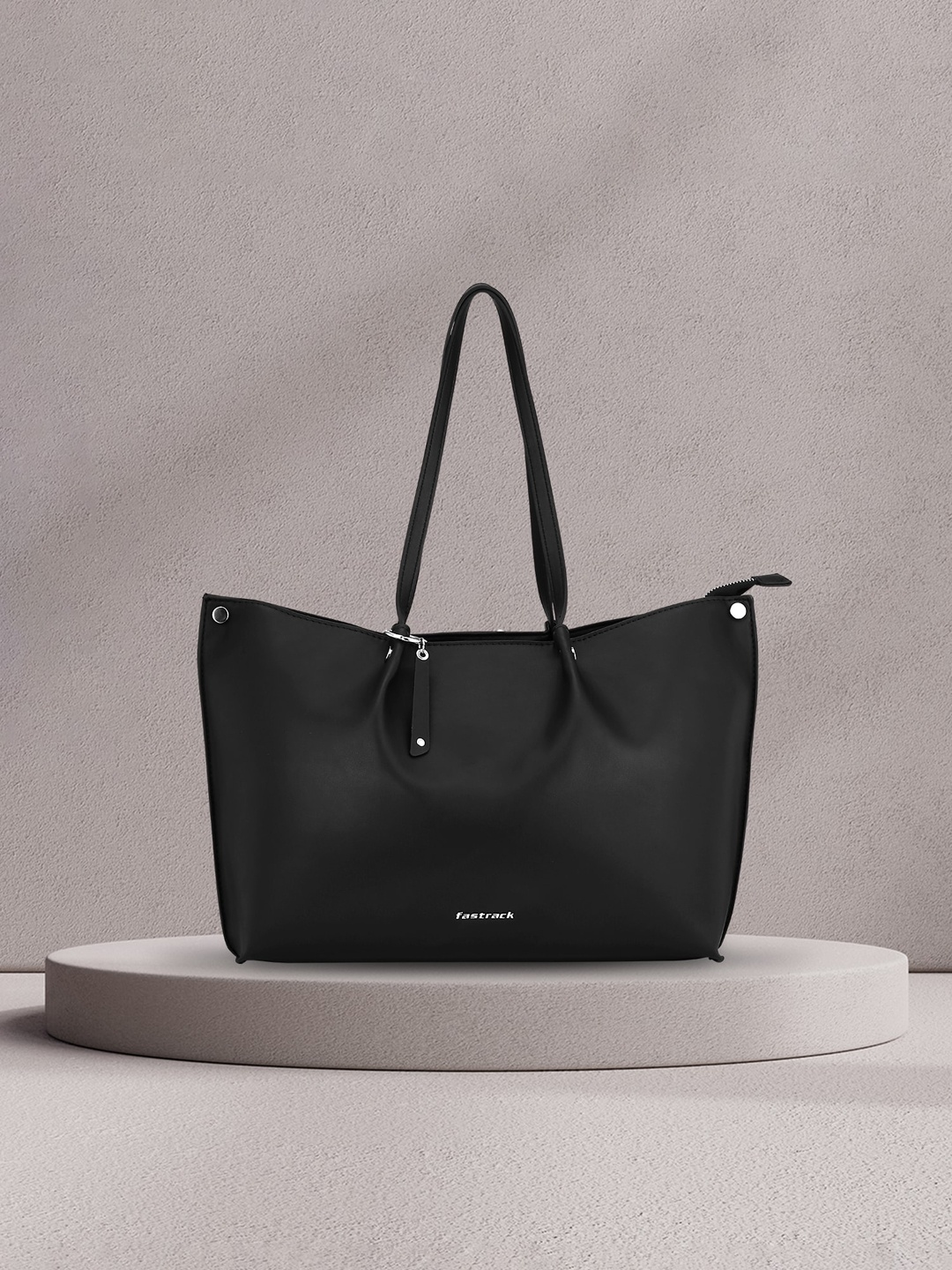 

Fastrack PU Shopper Tote Bag, Black