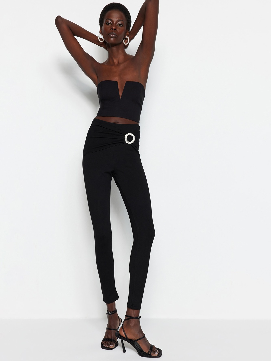 

Trendyol Women Regular Fit Trousers, Black