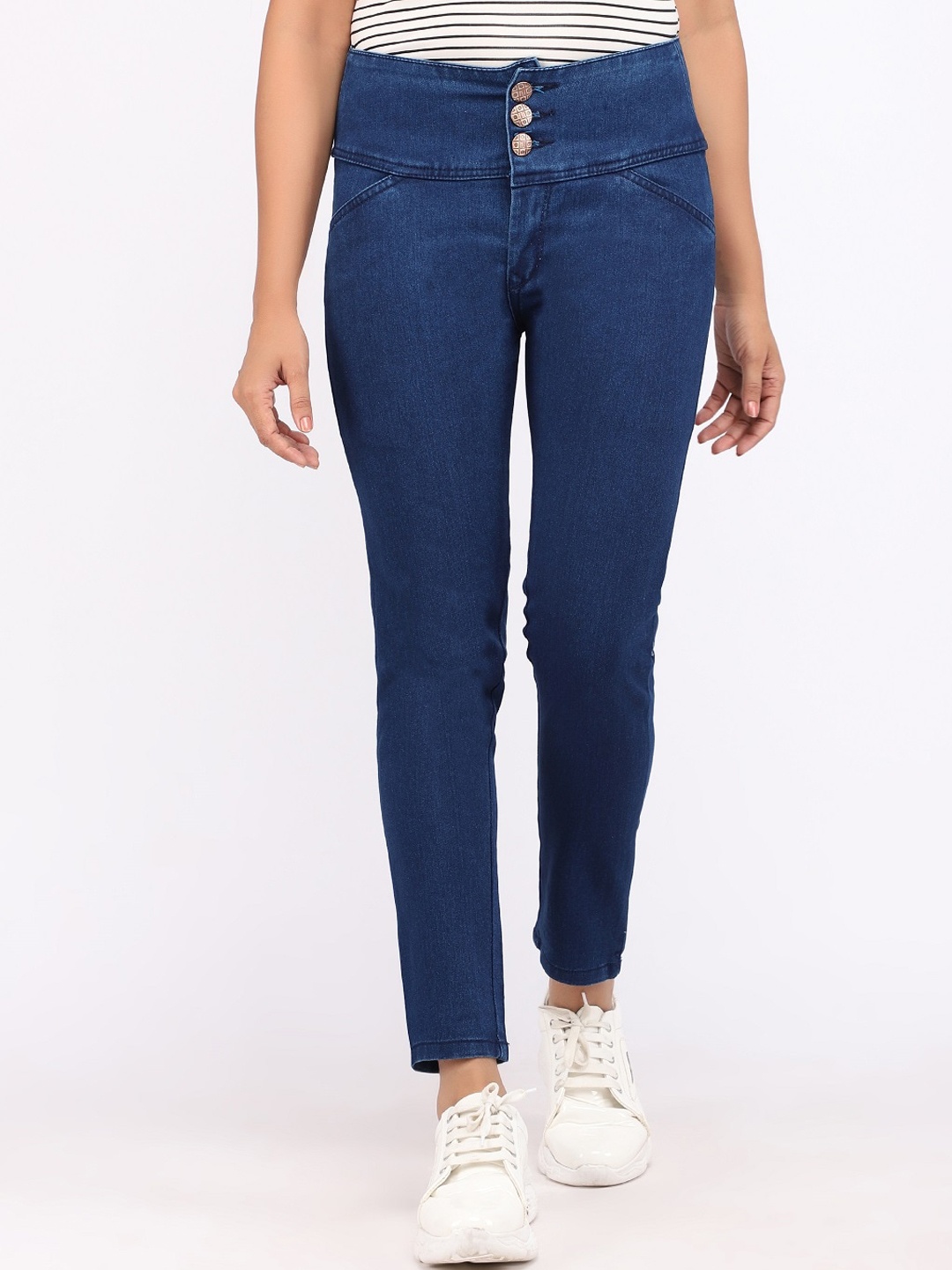 

BAESD Women Jean Fit Mid-Rise Cotton Jeans, Blue