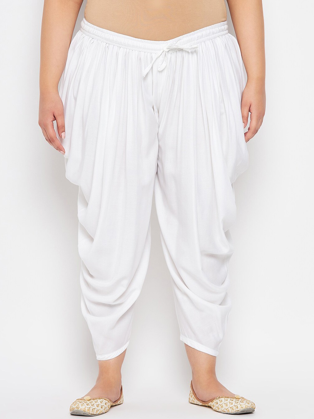 

CLORA CREATION PLUS Women Dhoti Pant, White