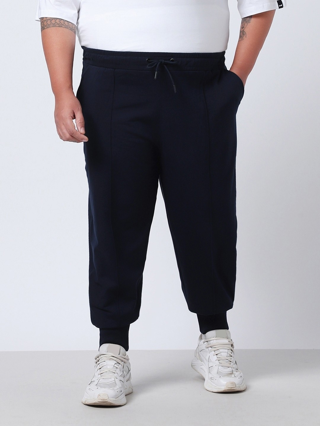 

Bewakoof Air 1.0 Men Oversized Plus Size Joggers, Blue
