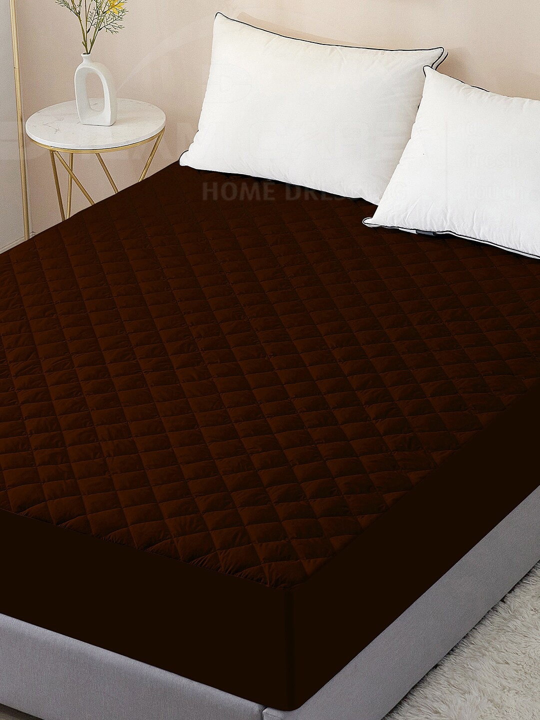 

DREAM CARE Coffee-Brown Quilted 150 GSM Cotton Waterproof Single Bed Mattress Protector