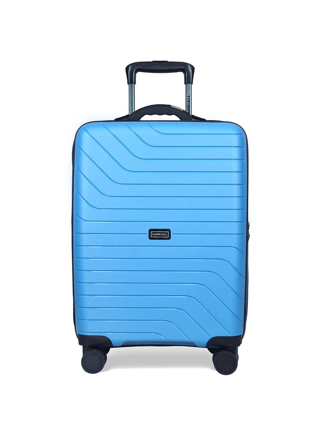 

CARRIALL Textured Hard-Sided Cabin Trolley Bag, Blue