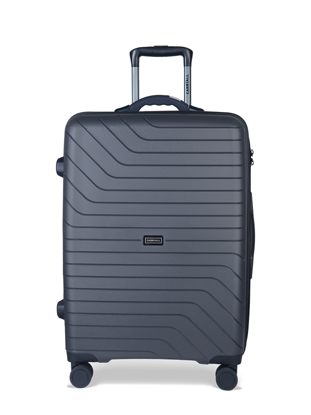 

CARRIALL Textured Hard-Sided Medium Trolley Suitcase, Grey