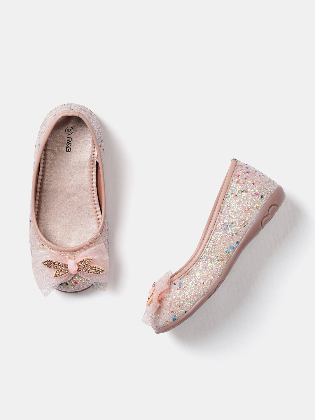 

R&B Girls Embellished Ballerinas, Rose