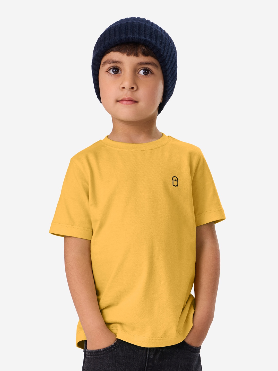 

The Souled Store Boys Yellow Round Neck Pure Cotton T-Shirt