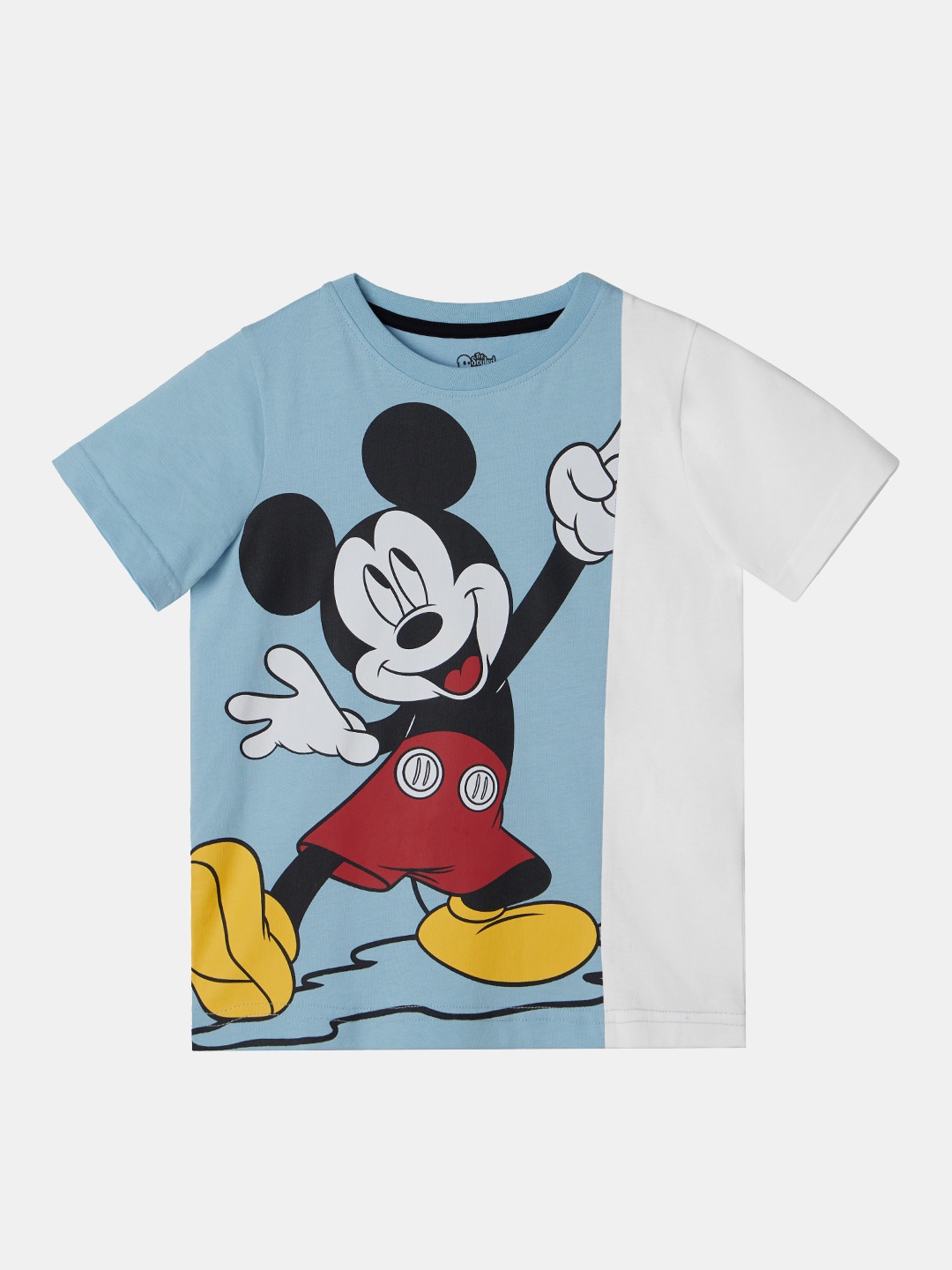

The Souled Store Boys White Mickey Mouse Printed Pure Cotton T-shirt