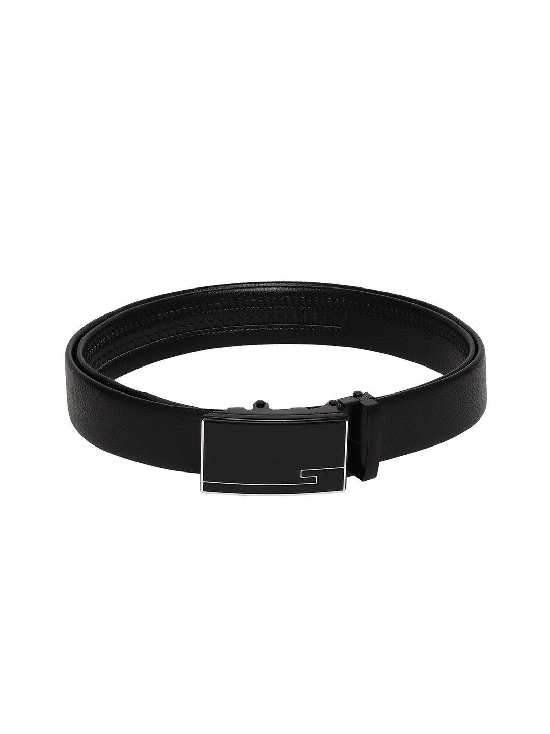 

Kastner Men Textured Synthetic Leather Belt, Black