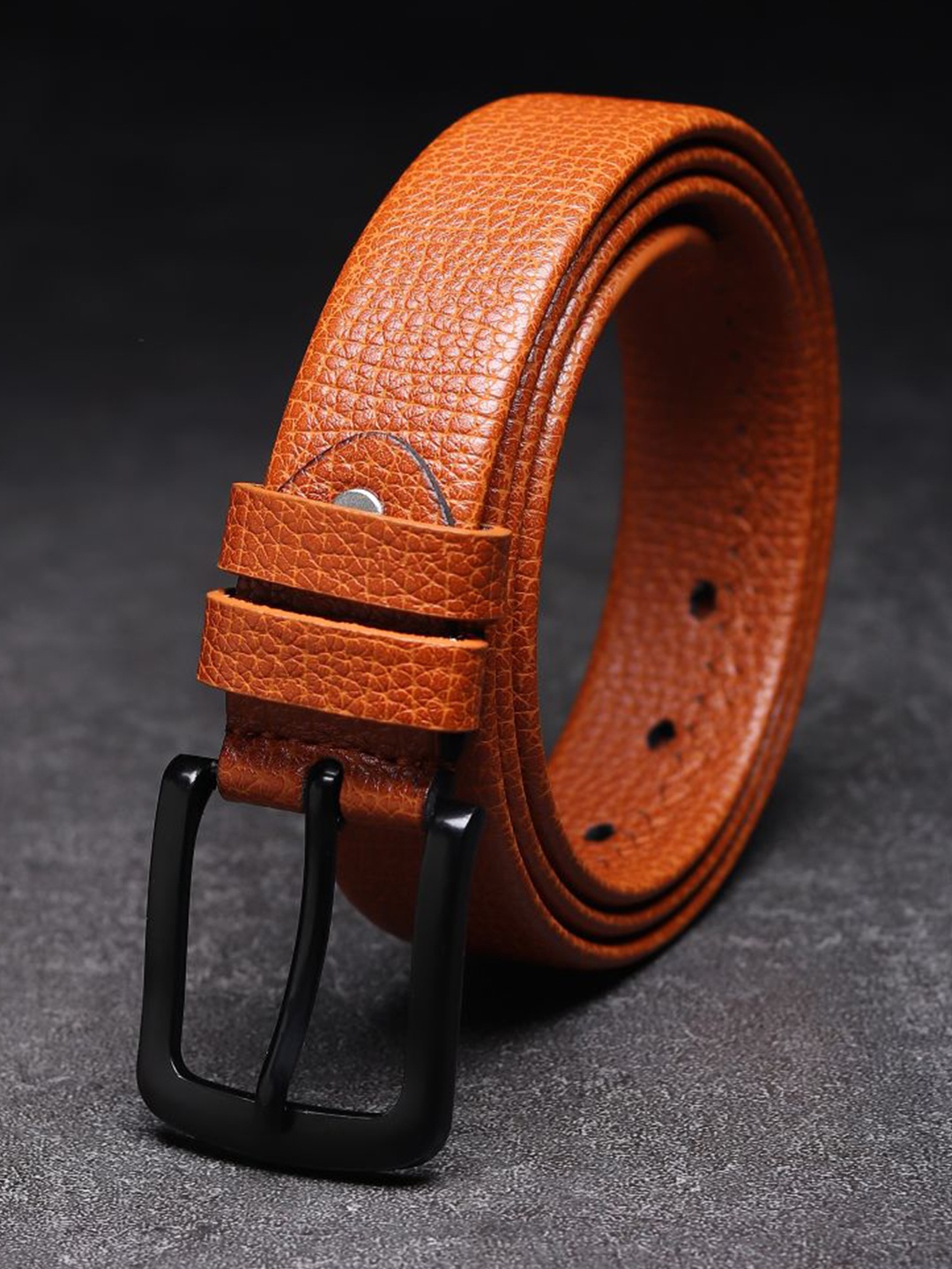 

Kastner Men Textured Leather Belt, Tan