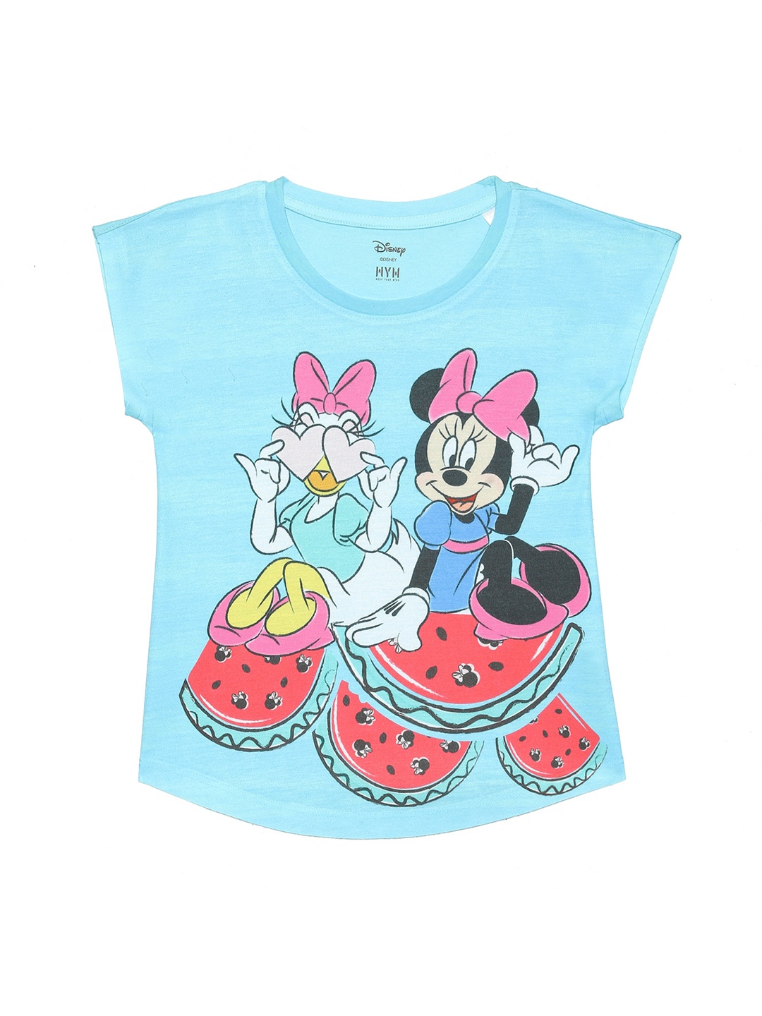 

Wear Your Mind Graphic Printed Extended Sleeves Top, Blue