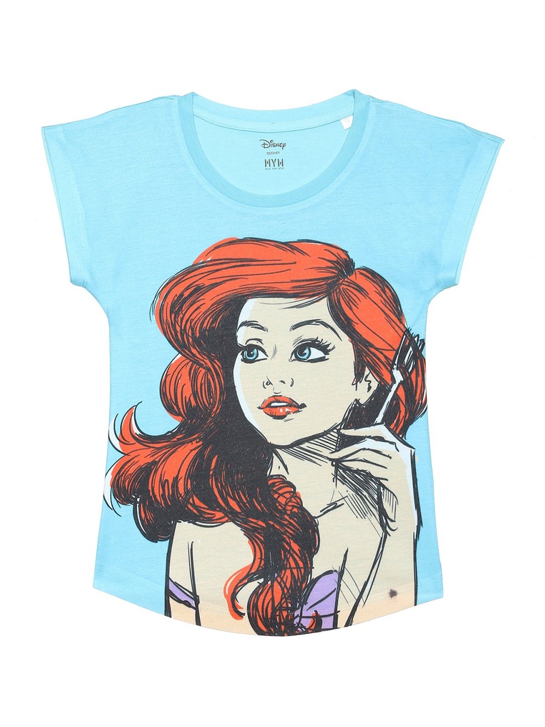 

Wear Your Mind Graphic Printed Extended Sleeves Top, Blue
