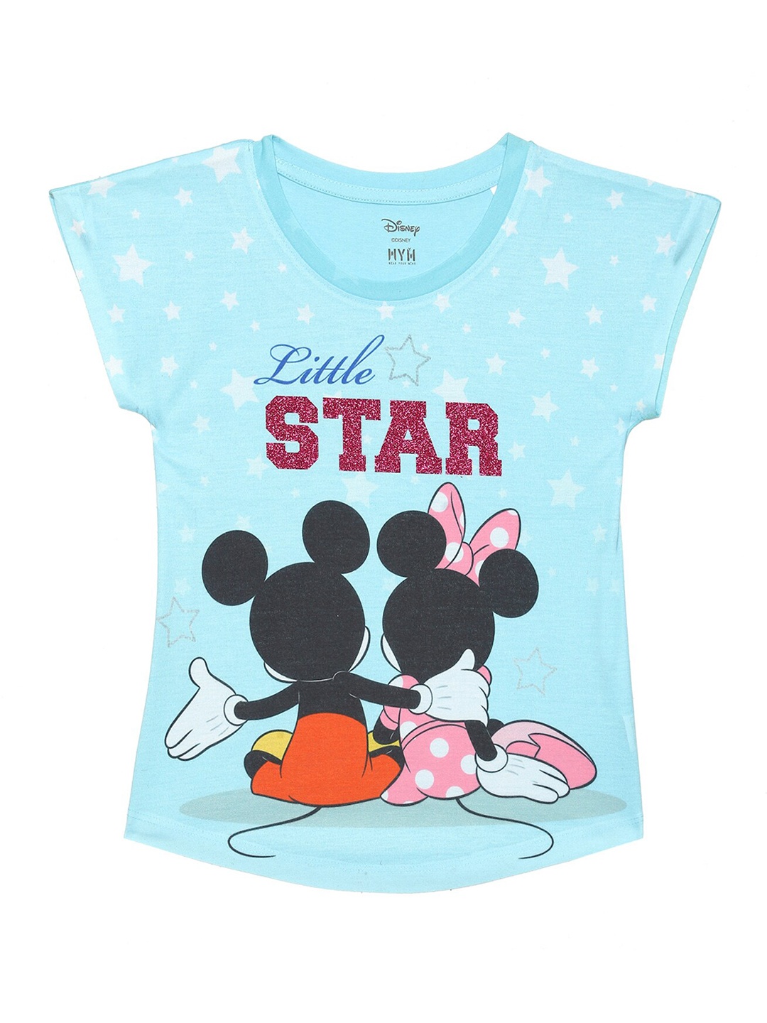 

Wear Your Mind Girls Minnie Mouse Printed T-shirt, Blue