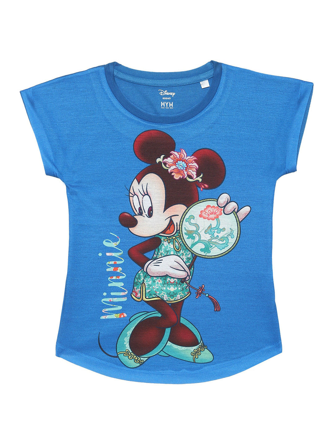 

Wear Your Mind Girls Minnie Mouse Graphic Printed Extended Sleeves Top, Blue