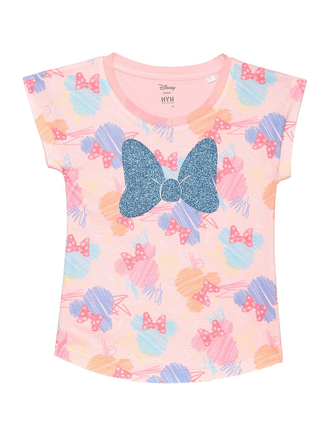 

Wear Your Mind Pink Print Extended Sleeves Top