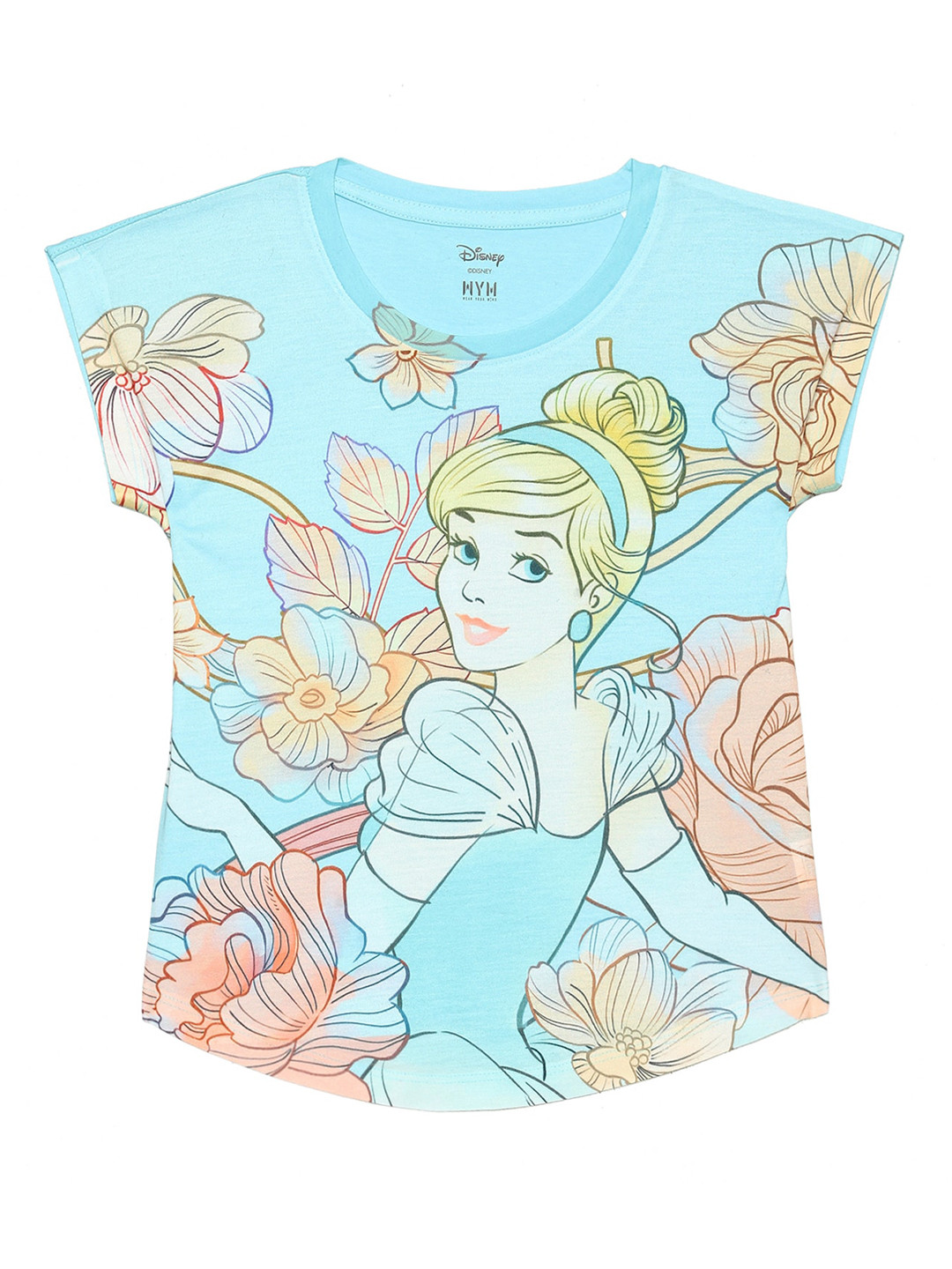 

Wear Your Mind Floral Printed Extended Sleeves Top, Blue