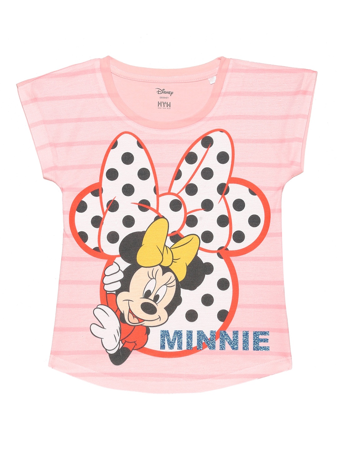 

Wear Your Mind Girls Minnie Mouse Printed T-shirt, Pink