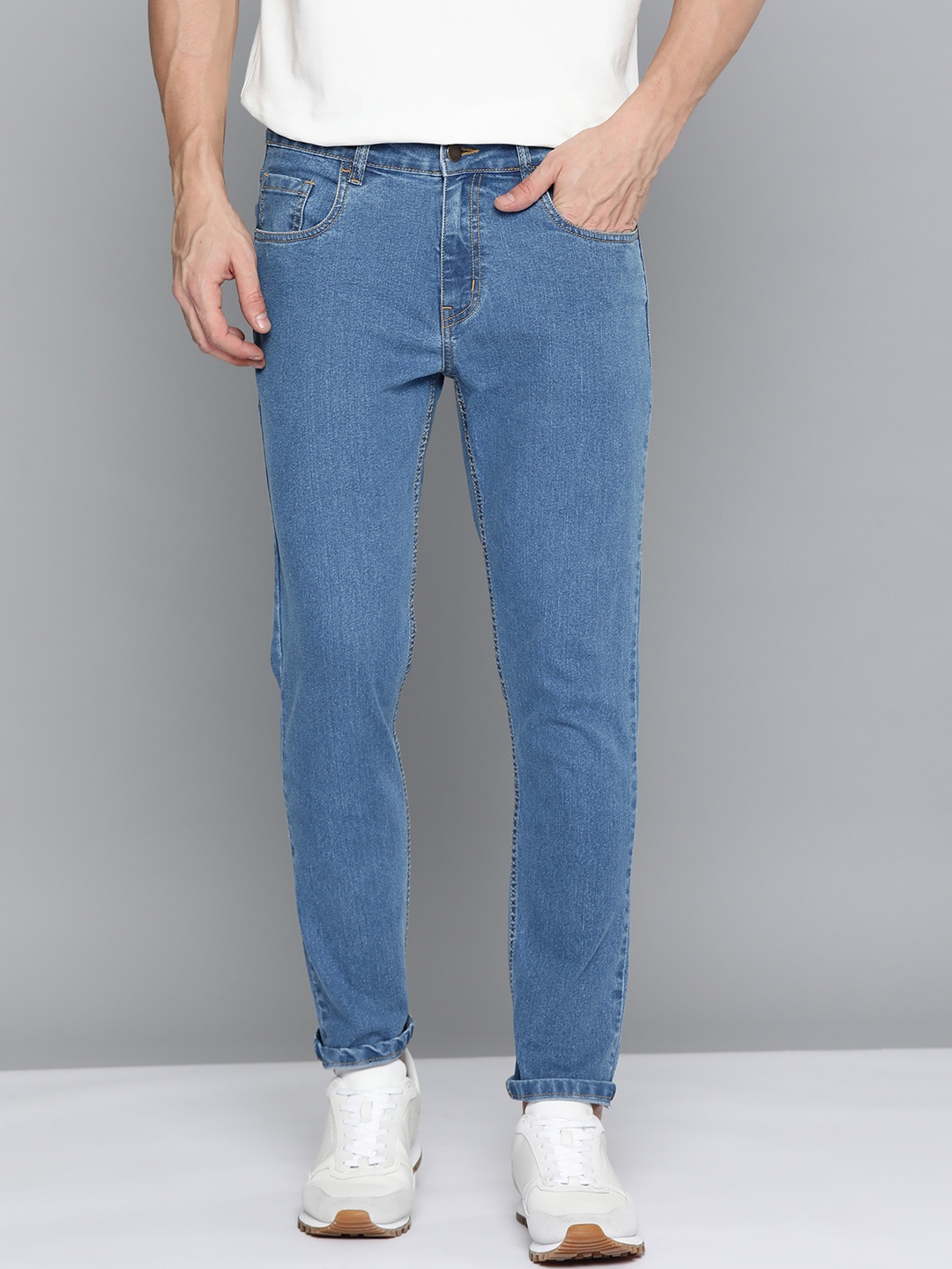 

Mast & Harbour Men Tapered Fit Jeans, Blue