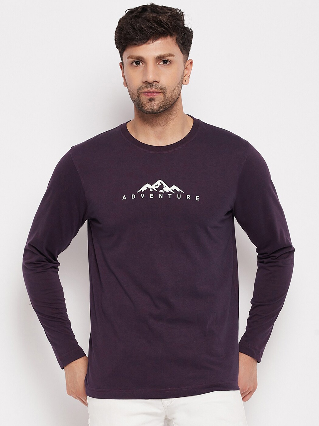 

Club York Typography Printed Long Sleeves T-shirt, Purple