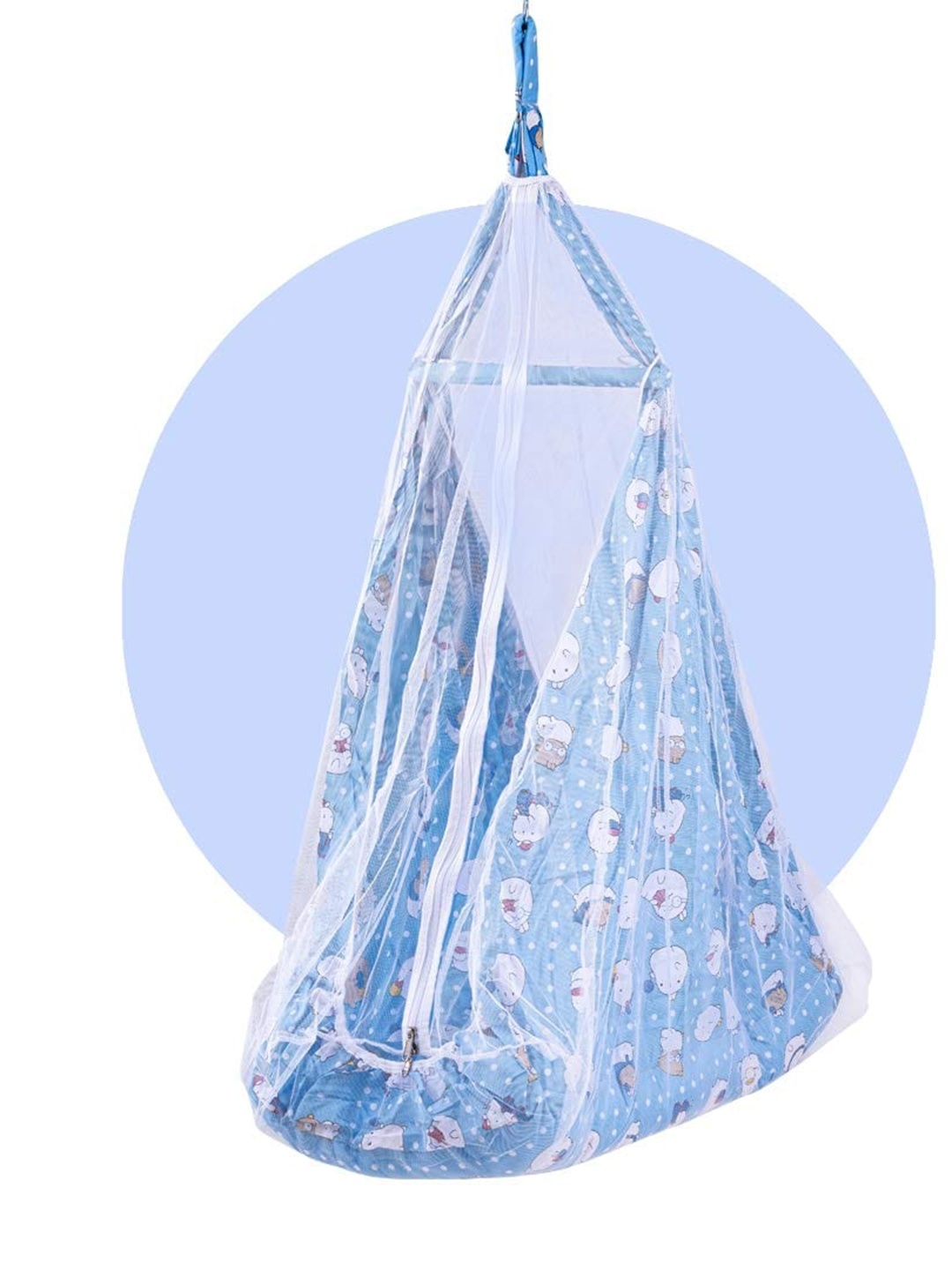

BAYBEE Kids Printed Cotton Hanging Swing Cradles, Blue