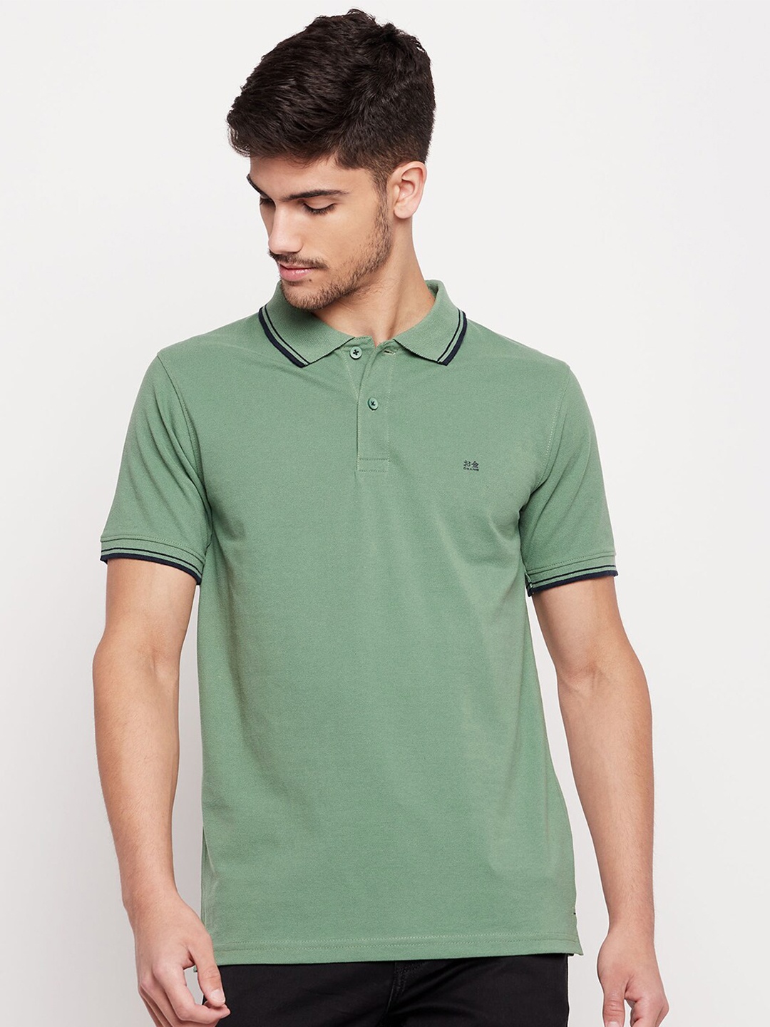 

Okane Polo Collar T-shirt, Green