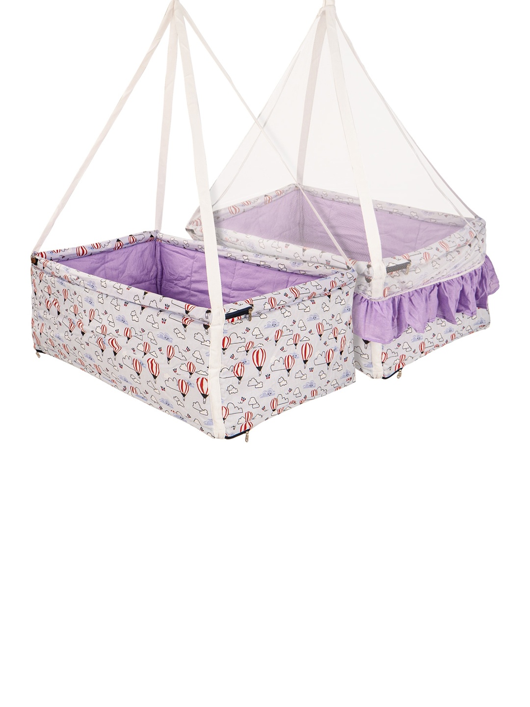 

BAYBEE Kids Printed Pure Cotton Hanging Cradle, Purple