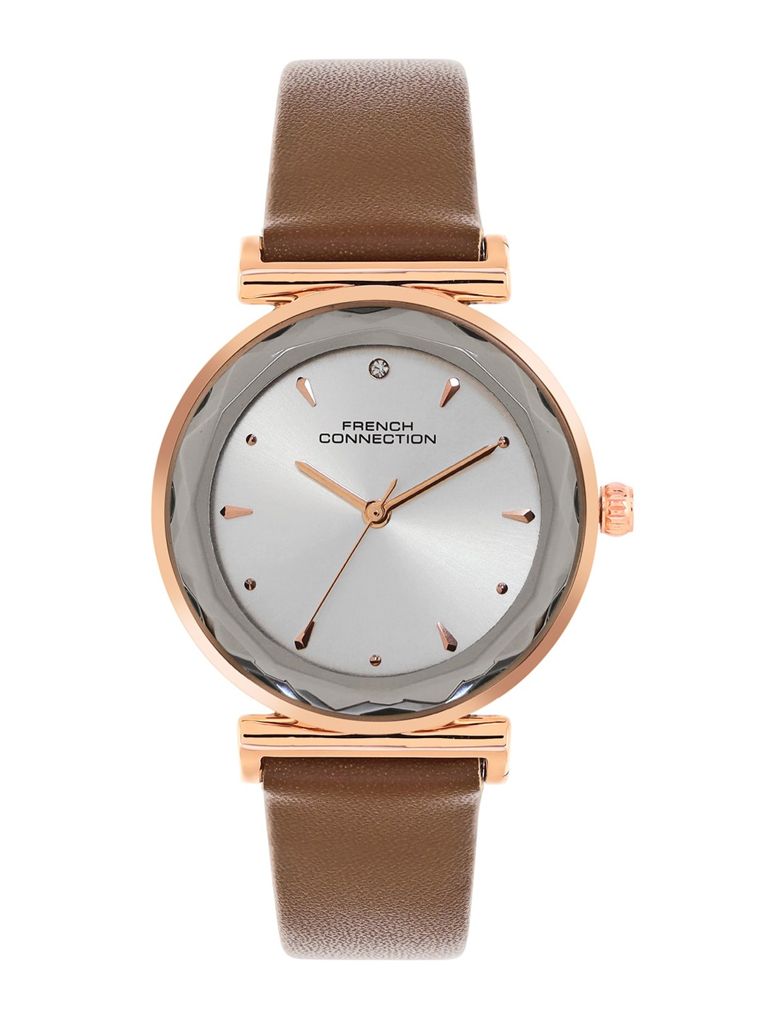 

French Connection Women Dial & Leather Straps Analogue Watch, Silver