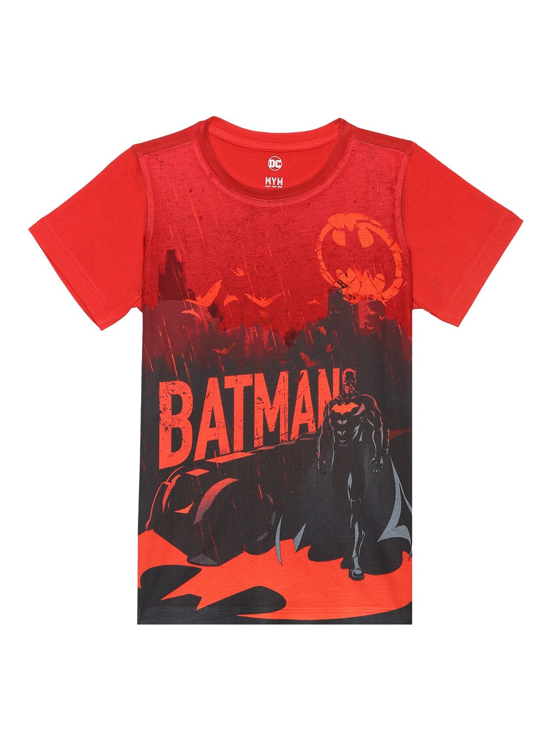 

Wear Your Mind Boys Batman Printed Casual T-shirt, Red