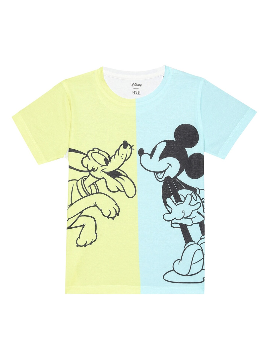 

Wear Your Mind Boys Mickey Mouse Printed Round Neck T-shirt, Yellow
