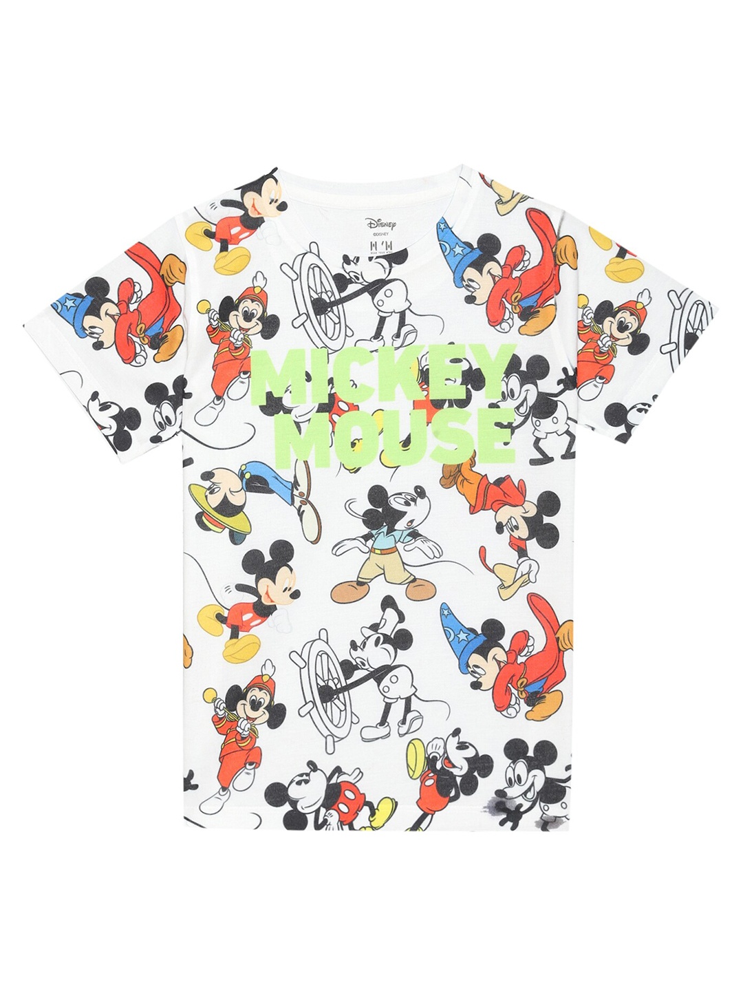 

Wear Your Mind Boys Mickey Mouse Printed T-shirt, White