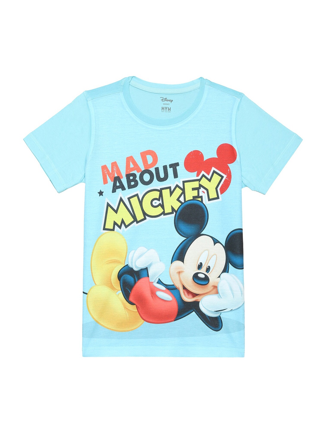 

Wear Your Mind Boys Mickey Mouse Printed Casual T-shirt, Blue